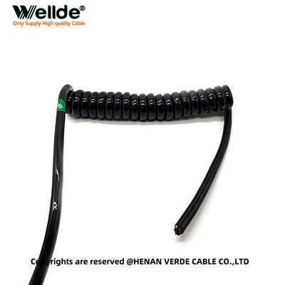 18-aderige 0,5 mm² PUR-spiraalkabel