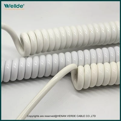 8-kern 28AWG spiraalkabel met hoge elasticiteit